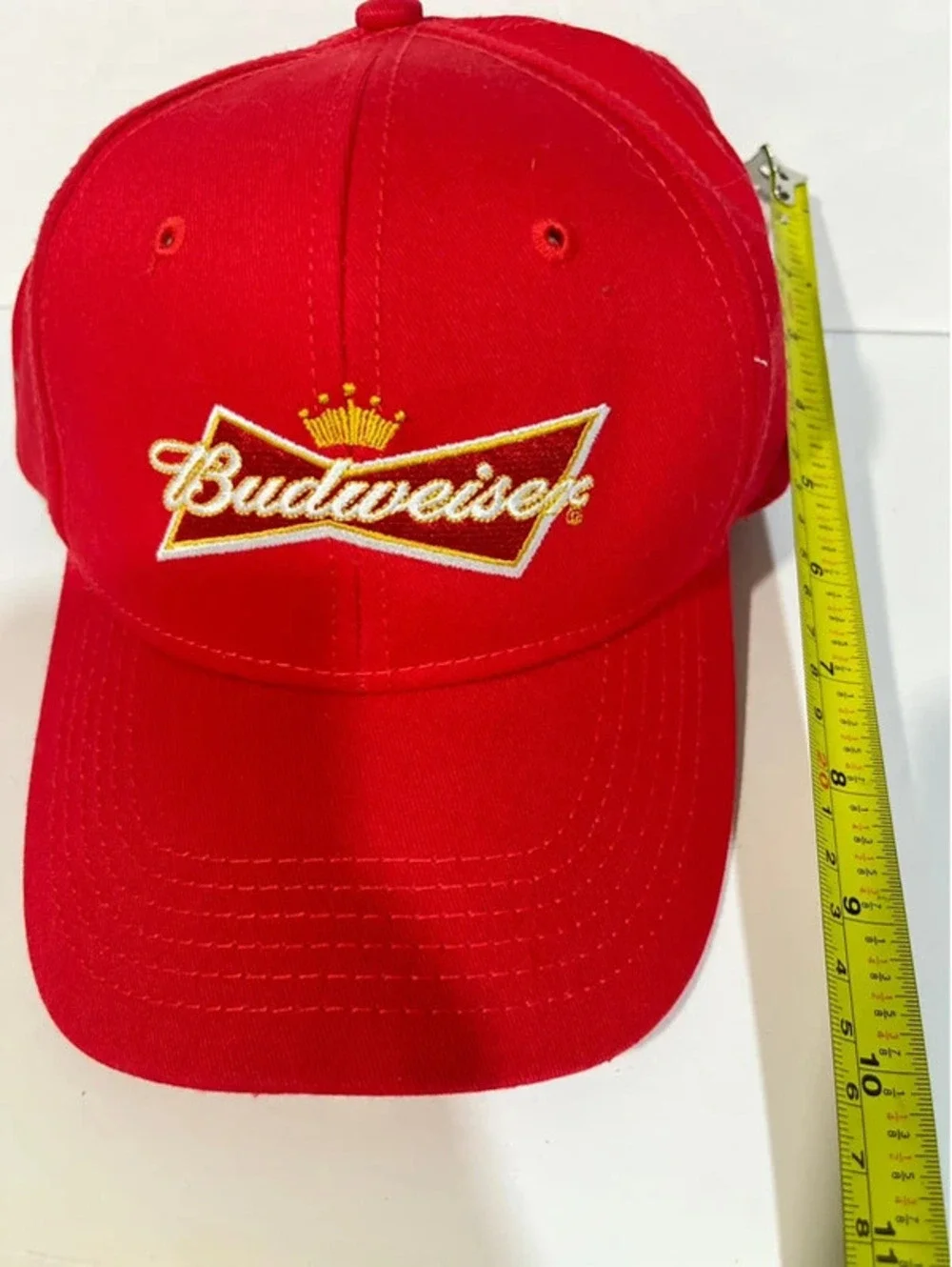 Budweiser Embroidered Classic Logo Red Snapback Hat/Cap Adjustable Fit